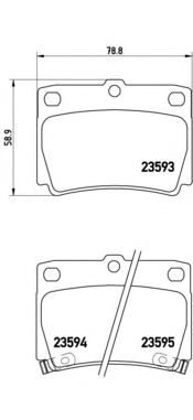 P54026 BREMBO Колодки тормозные MITSUBISHI PAJERO 98-04 2,5TD задн.