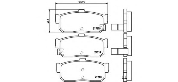 P56029 BREMBO Колодки тормозные задние