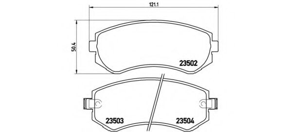 P56039 BREMBO Комплект тормозных колодок, дисковый тормоз