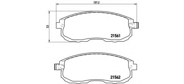 P56065 BREMBO P5665 Тормозные колодки