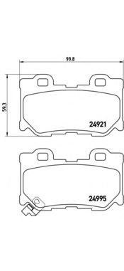 P56095 BREMBO Колодки тормозные p56095