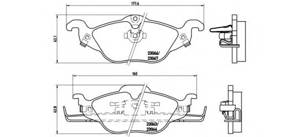 P59030 BREMBO тормозные колодки передние