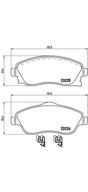 P59036 BREMBO Колодки тормозные OPEL CORSA C/MERIVA 03- перед.