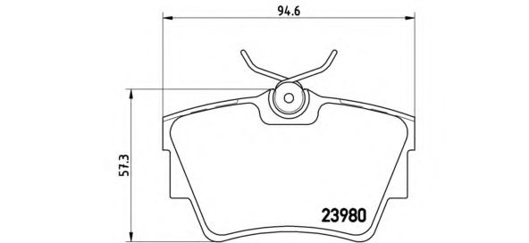 P59041 BREMBO Тормозные колодки зад VIVARO