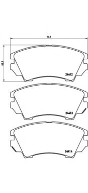 P59055 BREMBO Колодки тормозные передние дисковые