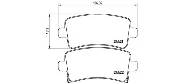 P59059 BREMBO P5959 Тормозные колодки (GDB1784)