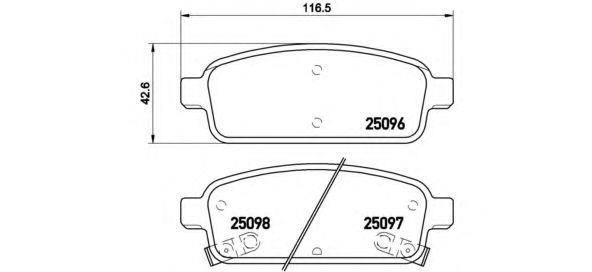 P59080 BREMBO Колодки тормозные p59080