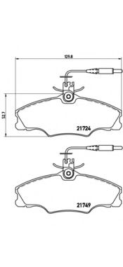 P61056 BREMBO Комплект тормозных колодок, дисковый тормоз