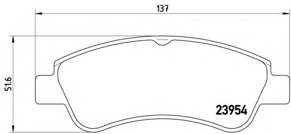 P61066 BREMBO Колодки тормозные PSA/FIAT C2/C3/C4/DS3/206/207/307 99- перед.