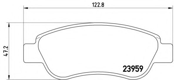 P61081 BREMBO Колодки тормозные передние