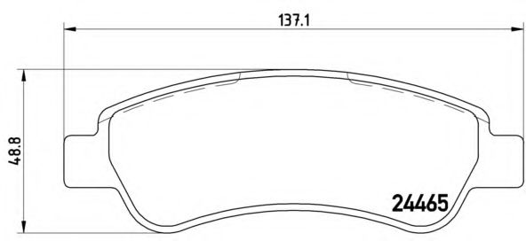 P61091 BREMBO Колодки тормозные PSA/FIAT JUMPER/BOXER/DUCATO 06- задн.