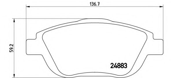 P61103 BREMBO Тормозные колодки 