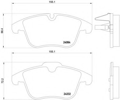 P61106 BREMBO Колодки тормозные p61106