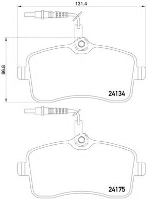 P61109 BREMBO колодки тормозные дисковые