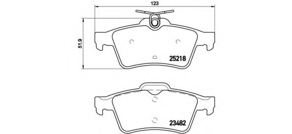 P61110 BREMBO Колодки тормозные p61110