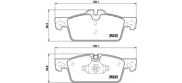 P61112 BREMBO Колодки тормозные p61112