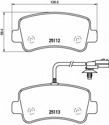 P68063 BREMBO Колодки тормозные OPEL RENAULT MOVANO MASTER 10- задн.