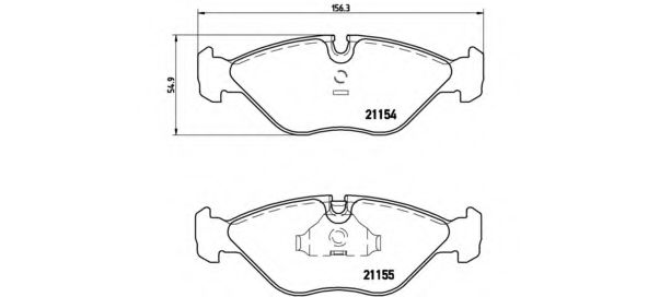 P71005 BREMBO Комплект тормозных колодок, дисковый тормоз