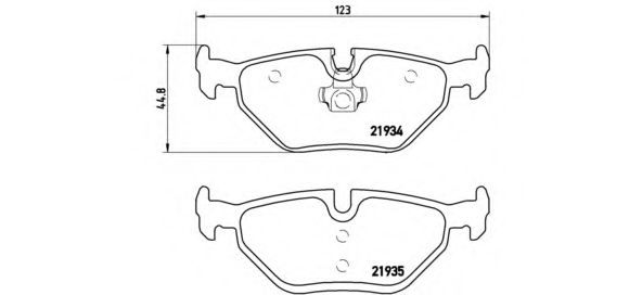 P71006 BREMBO колодки тормозные дисковые задн saab: 9-5 (ys3e) 97-, 9-5 универсал (ys3e) 98-