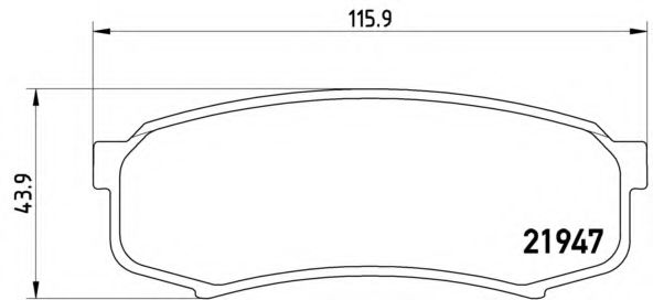 P83024 BREMBO Колодки тормозные задние