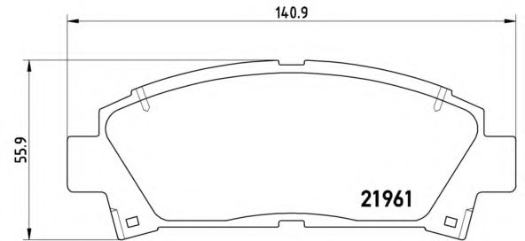 P83028 BREMBO P8328 Тормозные колодки (GDB1145, GDB336)