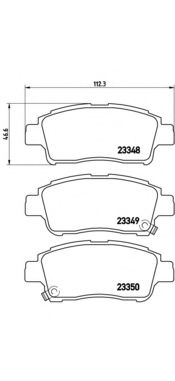 P83050 BREMBO колодки дисковые п. toyota yaris 1.1.31.51.4d 99>