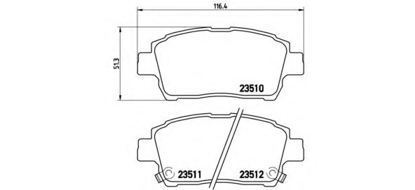 P83051 BREMBO Колодки торм.пер.