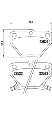 P83052 BREMBO колодки тормозные задние