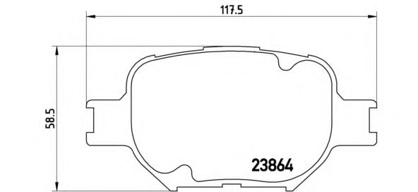 P83054 BREMBO К-т торм. колодок fr to celica, corolla ver 02-