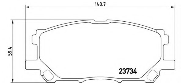 P83067 BREMBO комплект тормозных колодок передних