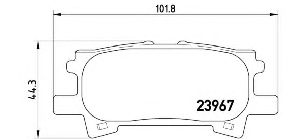 P83068 BREMBO Колодки тормозные дисковые задние комплект