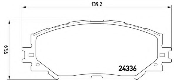 P83082 BREMBO Колодки тормозные TOYOTA AURIS/COROLLA/VERSA -07 перед.