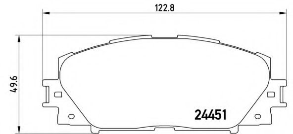 P83106 BREMBO колодки тормозные toyota prius 1.8 09-lexus ct 1.8 11- передние