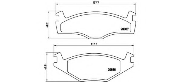 P85005 BREMBO Колодки торм.пер.