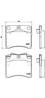 P85027 BREMBO колодки торм.пер.