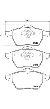 P85036 BREMBO тормозные колодки передние