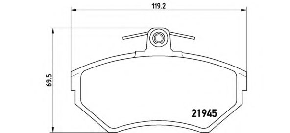 P85042 BREMBO тормозные колодки передние