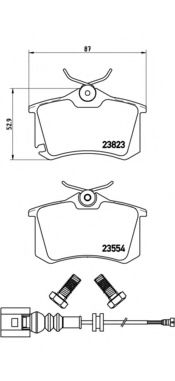 P85066 BREMBO p85066 263 41 колодки дисковые з. vw golf v 1.4