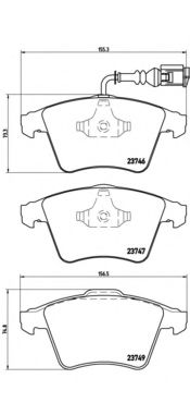 P85082 BREMBO P8582 Тормозные колодки (GDB1556)