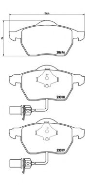 P85085 BREMBO Колодки тормозные VAG A4/A6/SUPERB/PASSAT -08 перед. с датч.