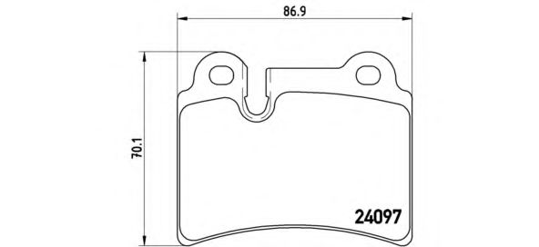 P85111 BREMBO P85111 Тормозные колодки (GDB1722)