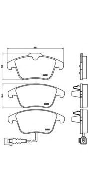 P85112 BREMBO Колодки тормозные VW TIGUAN 07- 1.4-2.0/2.0 DIESEL перед.