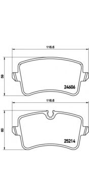 P85117 BREMBO Колодки тормозные p85117