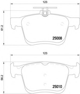 P85125 BREMBO Колодки тормозные дисковые, комплект