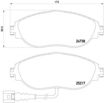 P85131 BREMBO Колодки тормозные p85131