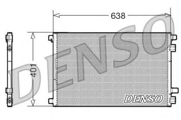 DCN23012 DENSO конденсор renault megane ii - scenic ii