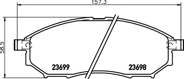 MDB2247 MINTEX Колодки торм.диск.пер.Nissan Murano 3.5 4x4 5