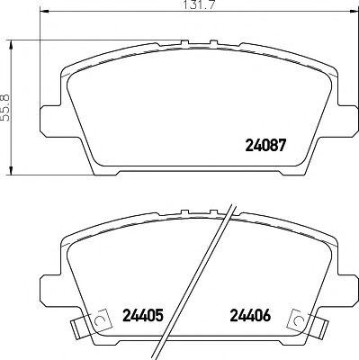 MDB2791 MINTEX Накладки тормозные передние