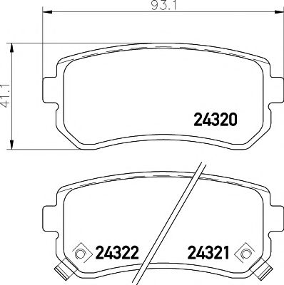 MDB2734 MINTEX Колодки торм.диск.зад.Hyundai Accent 1.4-1.6GLGLS 5Kia Ceed 1.4-2. 6-7Rio II 1.4-1.6