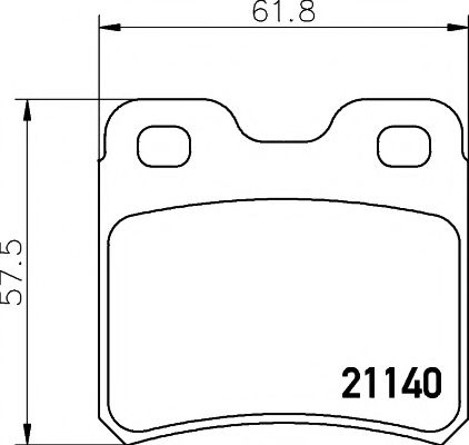 MDB1385 MINTEX Колодки торм.диск.зад.Opel Astra FCalibra AKadett EVectra AOmega ASaab 9I,II